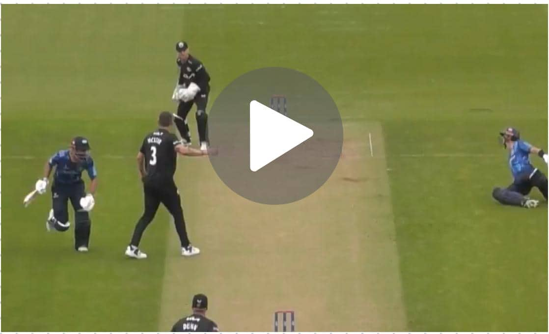 [Watch] Comical Mess As Surrey Misses Run-Out Chance With Shan Masood Stranded And Ball In Keeper's Hands